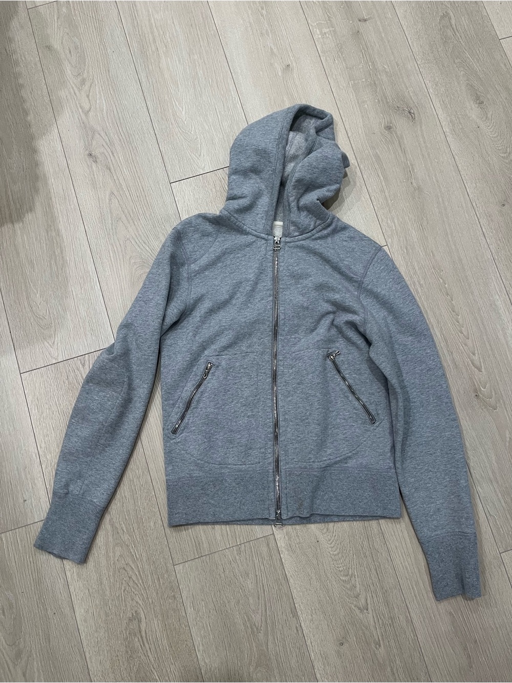 Wings + Horns Heather Gray Full-Zip Bomber Hoodie